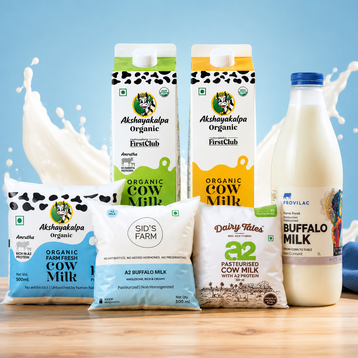 Lab-tested fresh milk